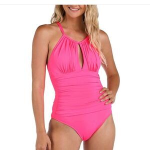 LA BLANCA Stunning Pink One-Piece Swimsuit